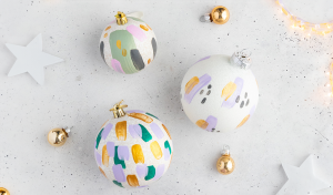 Upcycled Christmas baubles