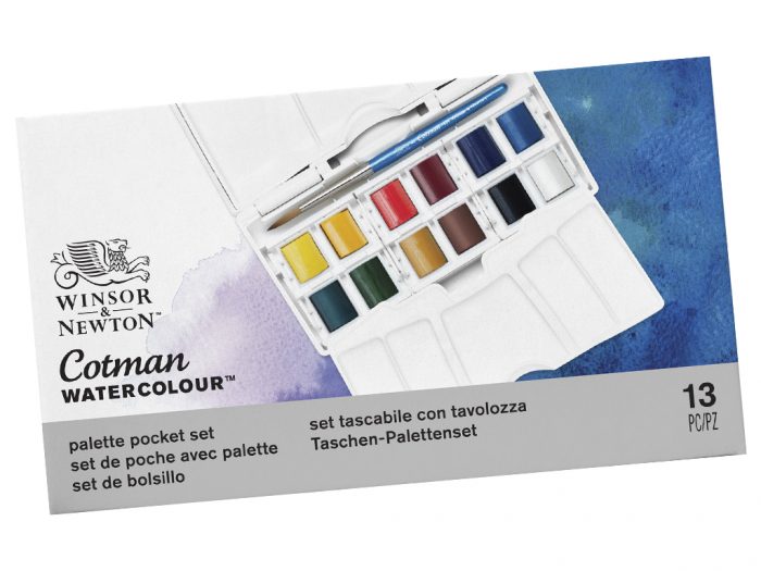 Watercolour half pan set Cotman Pocket PLUS - 1/2