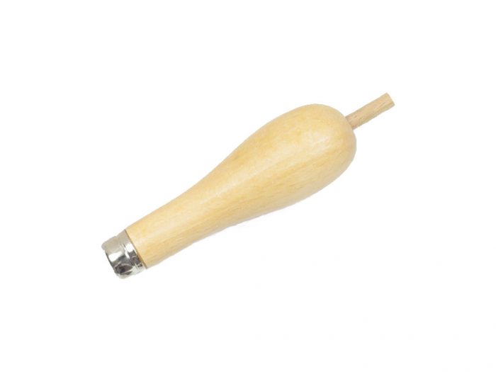 Wooden handle with blade remover