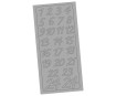 Outline Sticker 3648 Silver Numbers 1-24 blister