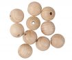 Wooden balls natural pierced 15mm