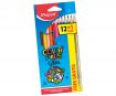 Spalvotas pieštukas ColorPeps Star 12vnt.+spalvotas pieštukas Duo (auksinė+sidabrinė)
