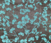 Lokta Paper 51x76cm Cherry Blossom Sea Green on Chocolate