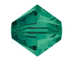 Krištolinis karoliukas Swarovski rombas 5328 6mm 14vnt. 205 emerald