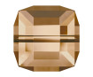 Crystal bead Swarovski cube 5601 6mm 2pcs 001GSHA crystal golden shadow