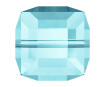 Crystal bead Swarovski cube 5601 6mm 2pcs 202 aquamarin