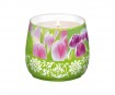 Candle with glass d=7cm h=7cm Spring Awakening