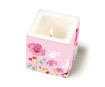 Candle 8x8x8cm Pink World