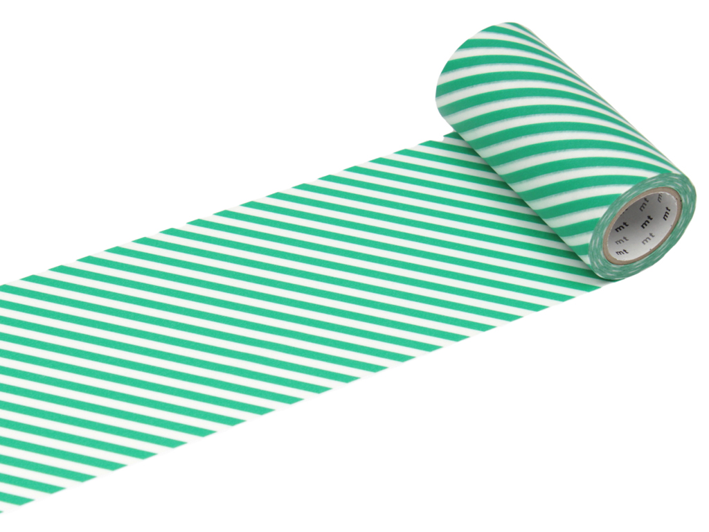 Masking tape mt casa 100mmx10m stripe green