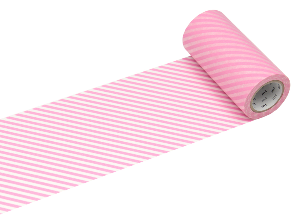 Masking tape mt casa 100mmx10m stripe pink