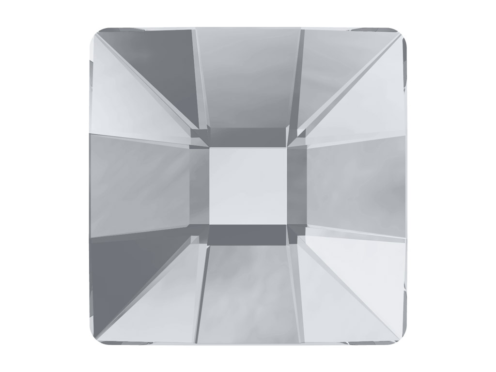 Kristāla akmentiņš Swarovski Flat Back Hotfix kvadrāts 2483 10mm 001 crystal