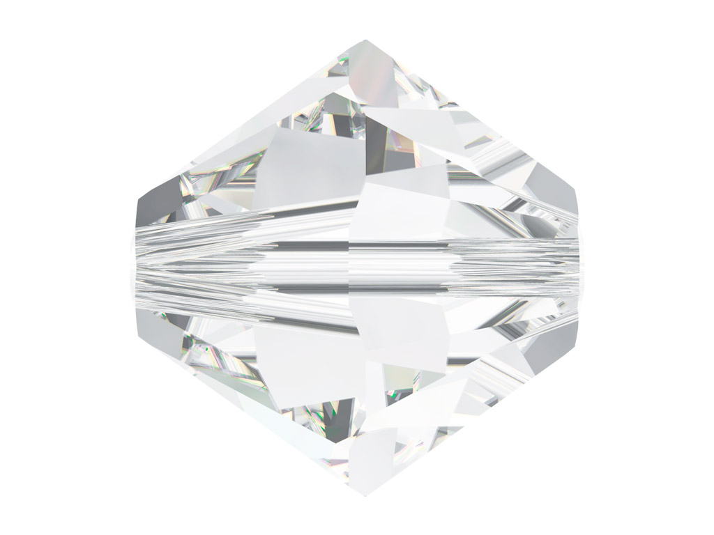 Kristāla pērle Swarovski rombs 5328 4mm 1440gab. 001 crystal