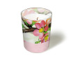 Candle with glass d=8.5cm h=10cm Blossom Greetings