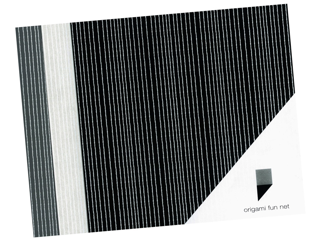 Washi paper Origami Fun Net 15x15cm 3x3pcs shima-white strings