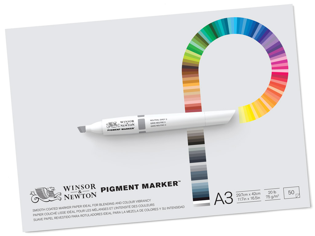 Piešimo bloknotas W&N Pigment Marker A3/75g 50 lapų