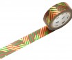 Washi dekoratyvi lipni juostelė mt Kalėdos 15mmx7m christmas check