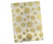 Lokta Paper envelope 18.5x25cm Snowflakes Gold/Silver on Natural