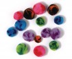 Pompons Rayher colours+sizes assorted 100pcs Candy