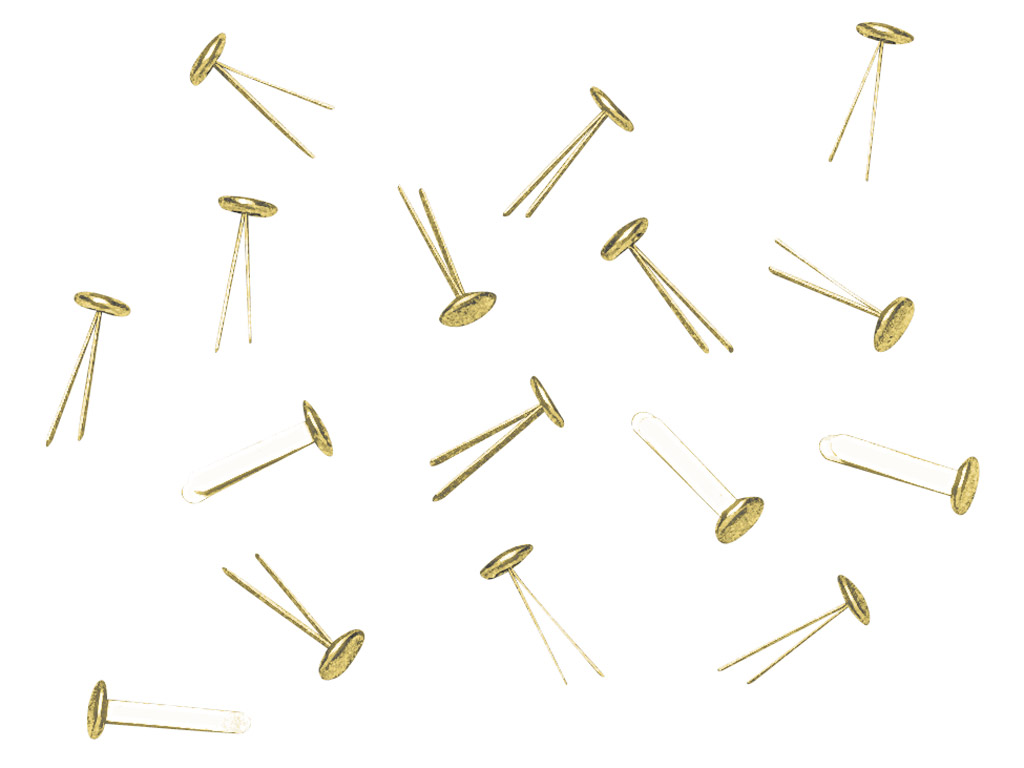 Round headed clip Rayher d=8mm 18pcs gold