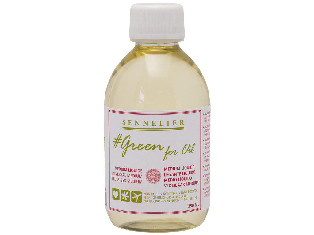 Mēdijs eļļas krāsām Sennelier Green for Oil Liquid 250ml