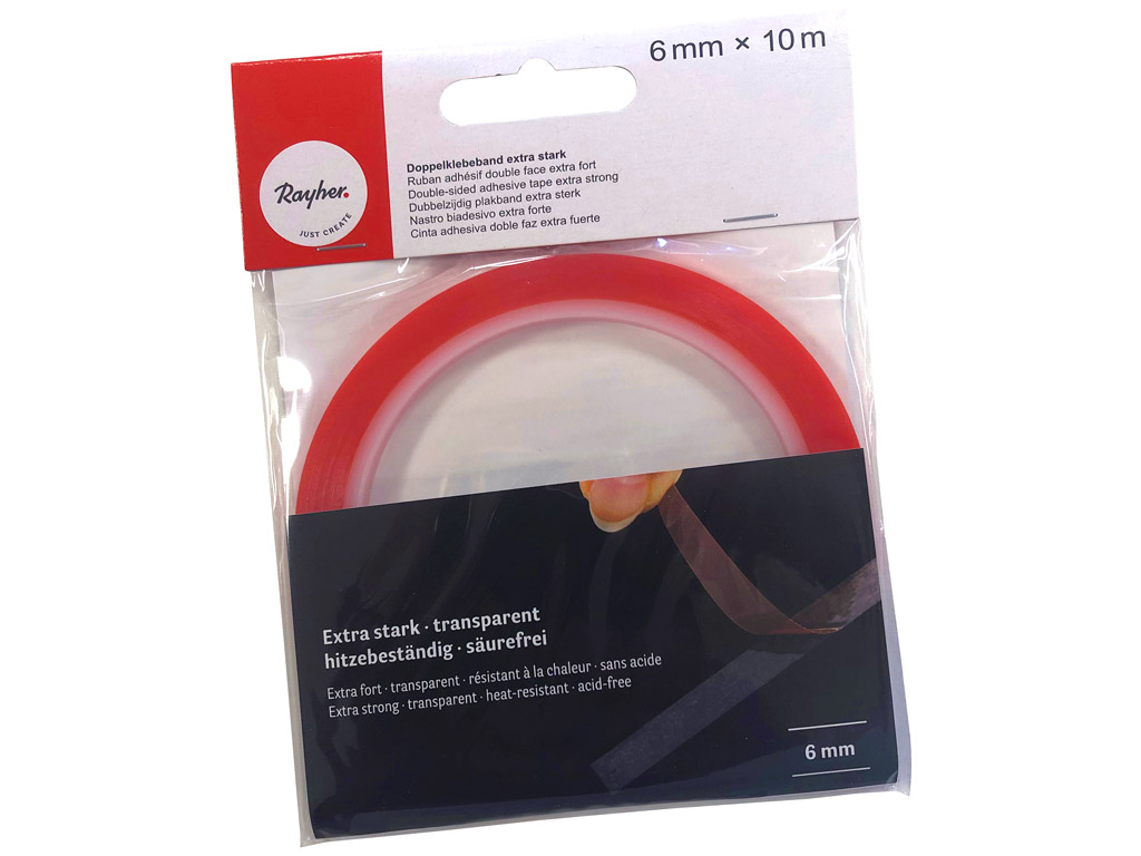 Double-sided adhesive tape Rayher Extra-Strong 6mmx10m transparent