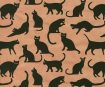 Nepaali paber A4 Printed Cats Black on Light Coral