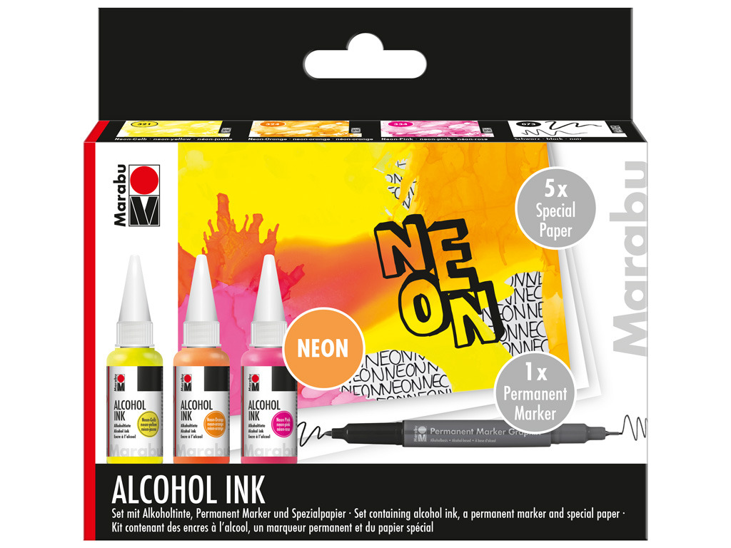 Alcohol ink set Marabu Neon