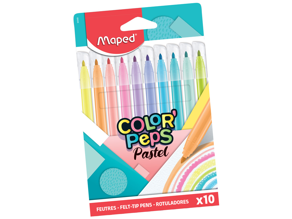 Flomasteri ColorPeps Pastel 10gab.