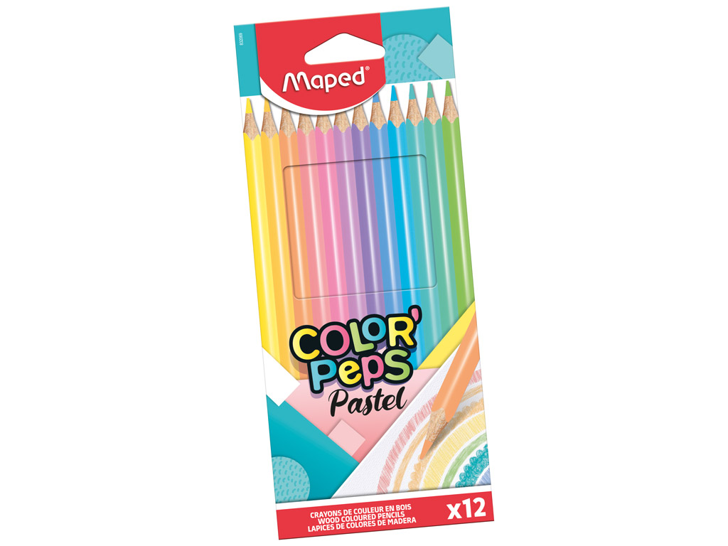 Spalvotas pieštukas ColorPeps Pastel 12vnt.