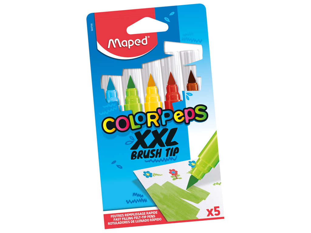 Flomasteri Maped ColorPeps XXL Brush 5gab.