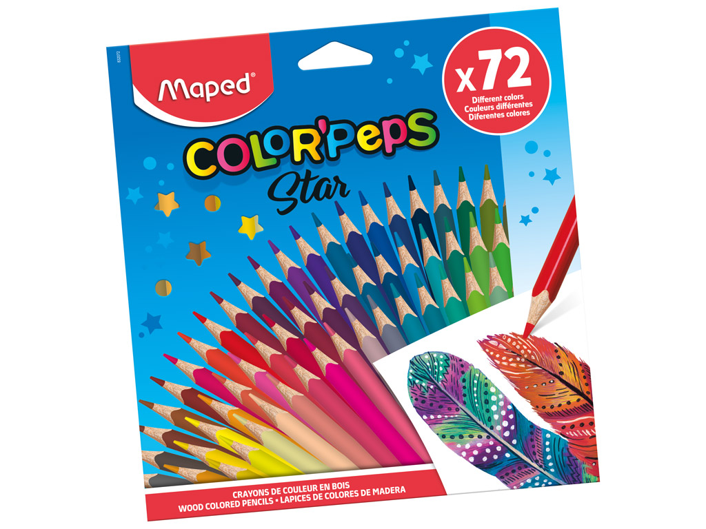Spalvotas pieštukas ColorPeps Star 72vnt.