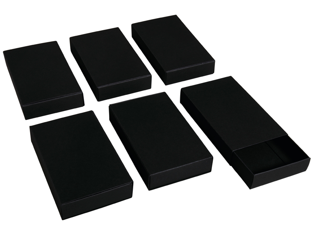 Matchboxes Rayher 11x6.5x2cm 6pcs black