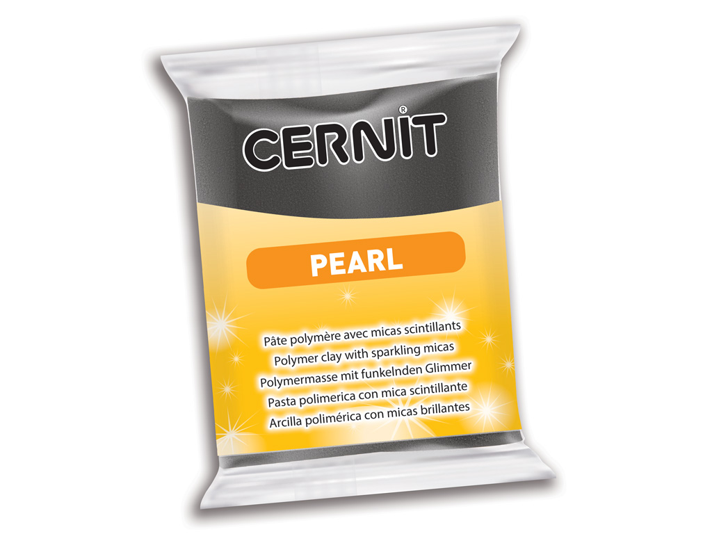 Polümeersavi Cernit Pearl 56g 100 black 