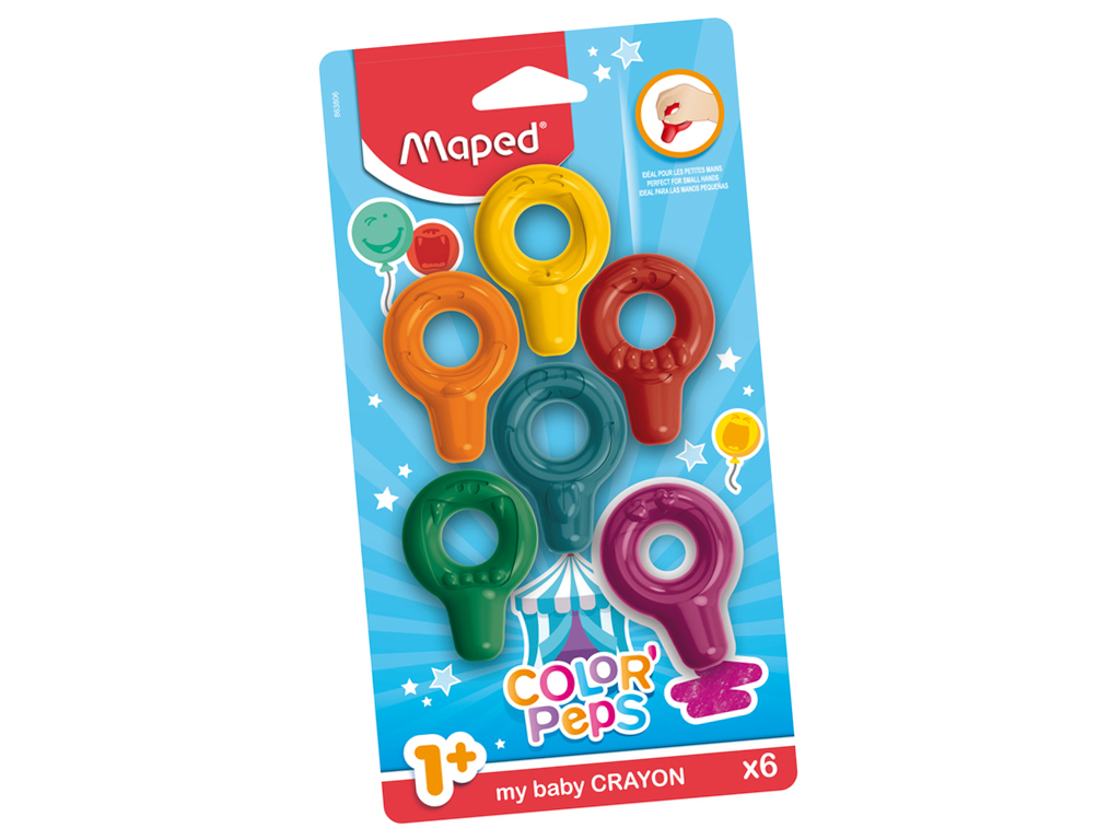 Plastic crayons Maped ColorPeps Early Age 6pcs
