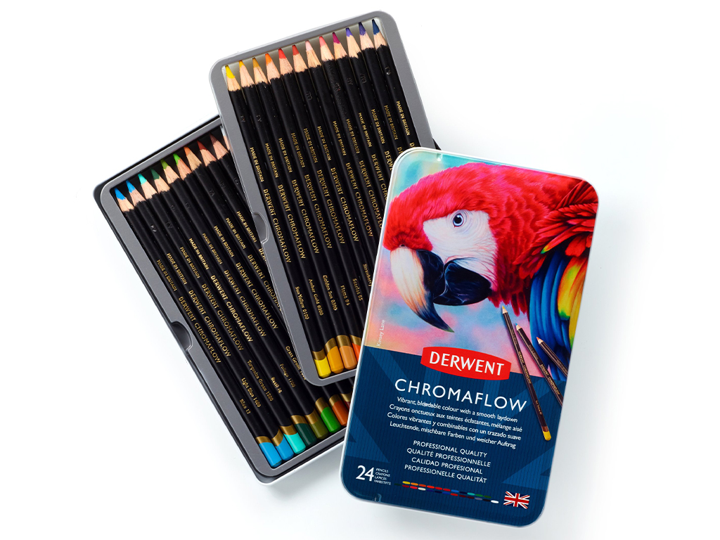 Colour pencil Derwent Chromaflow 24pcs metal box