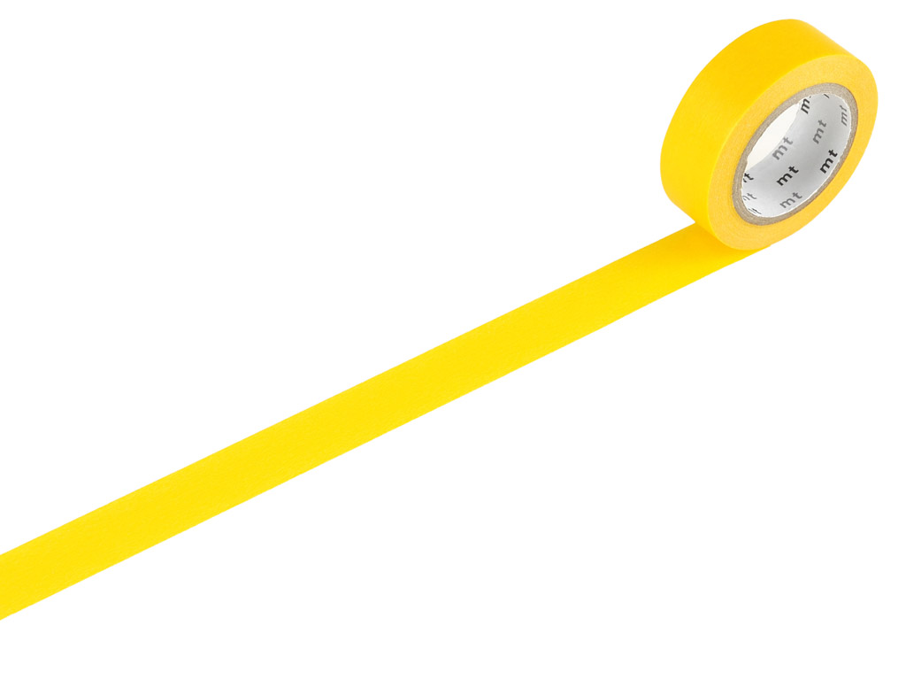 Washi dekoratyvi lipni juostelė mt 1P basic 15mmx7m yellow