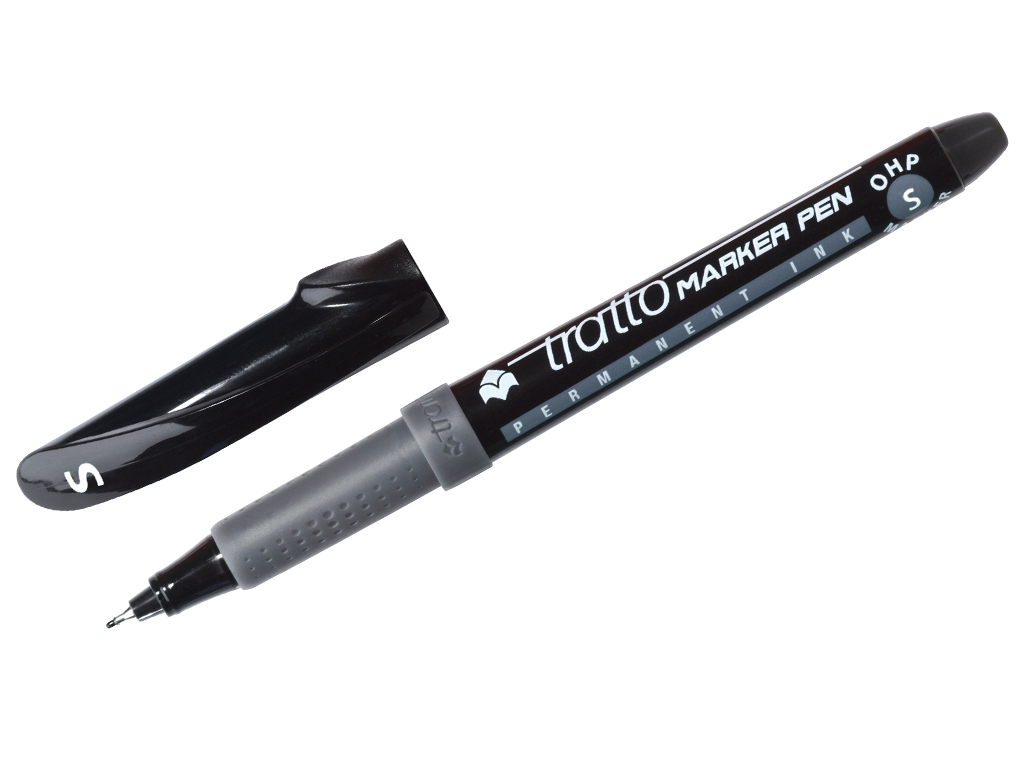 Permanentinis žymeklis Tratto Marker Pen OHP S juoda