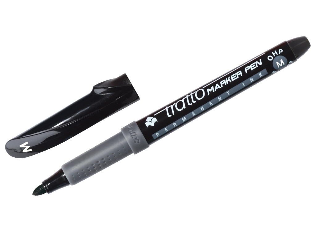 Permanentinis žymeklis Tratto Marker Pen OHP M juoda
