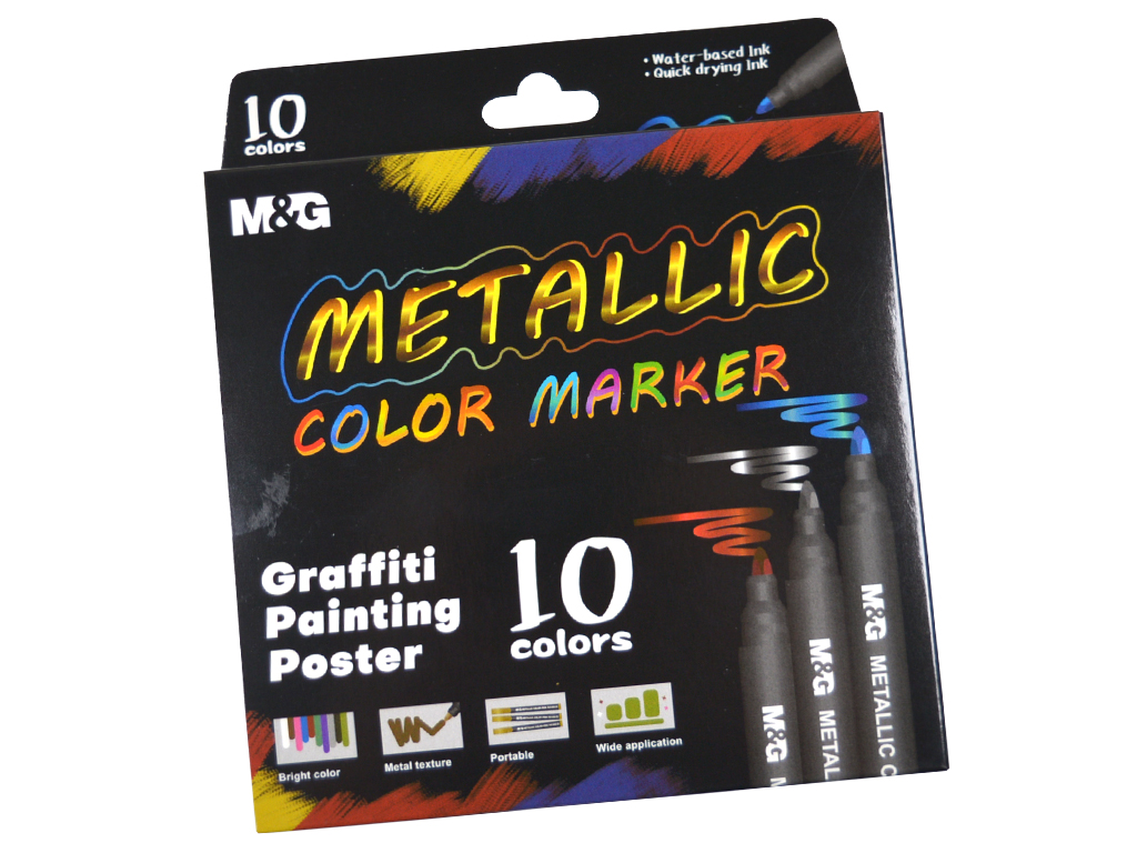 Felt pen M&G Metallic 10pcs