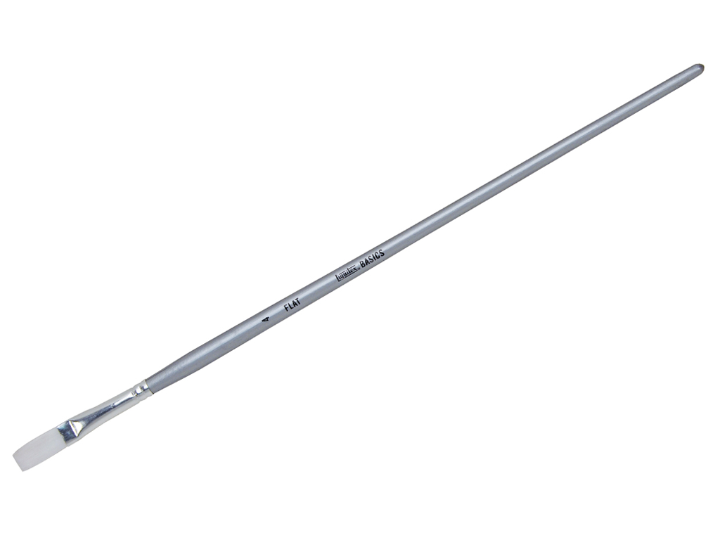 Brush Liquitex Basics synthetic flat 04 long handle