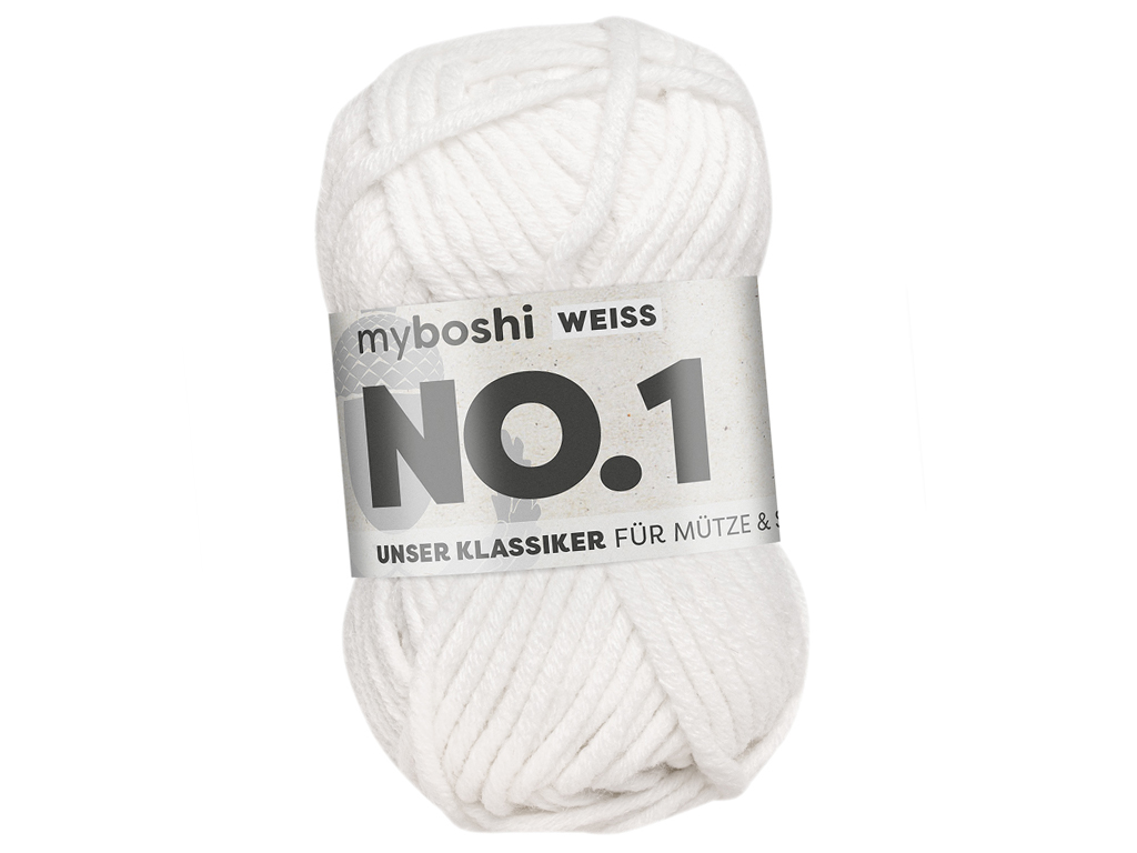 Lõng MyBoshi No.1 70% polüakrüül/30% meriino 50g/55m white