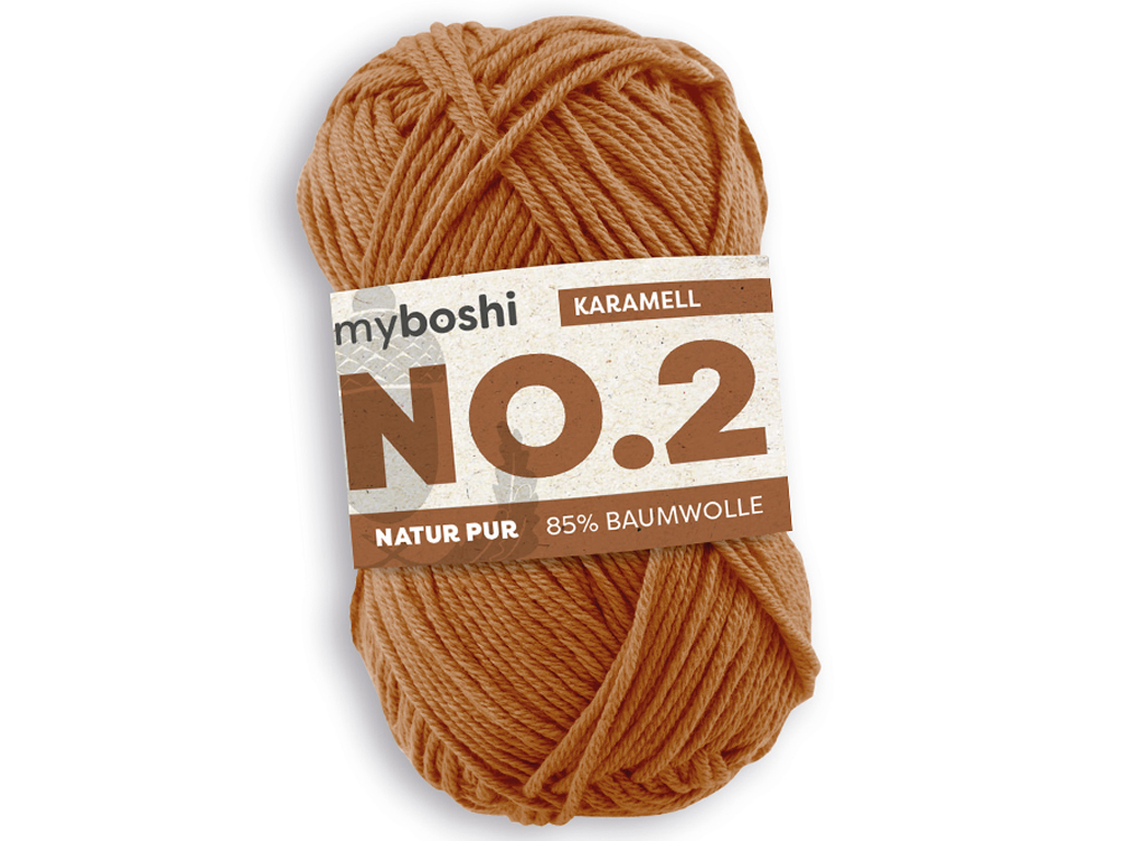 Yarn Myboshi No.2 85% cotton/15% kapoc 50g/100m caramell