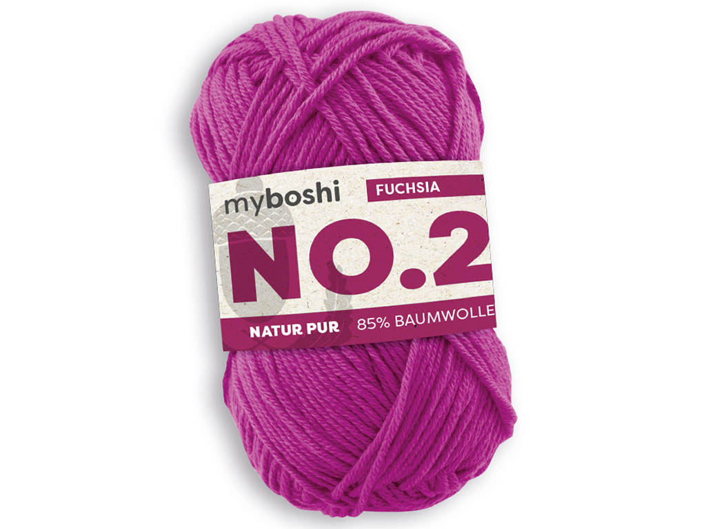 Yarn Myboshi No.2 85% cotton/15% kapoc 50g/100m fuchsia