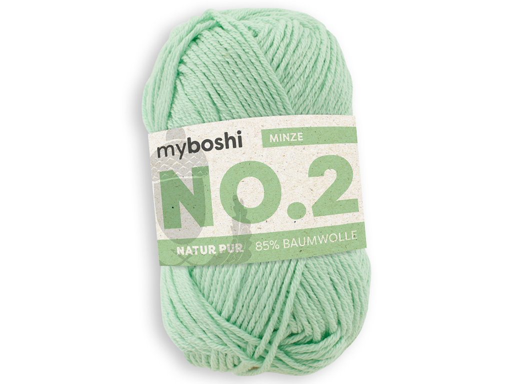 Yarn Myboshi No.2 85% cotton/15% kapoc 50g/100m mint