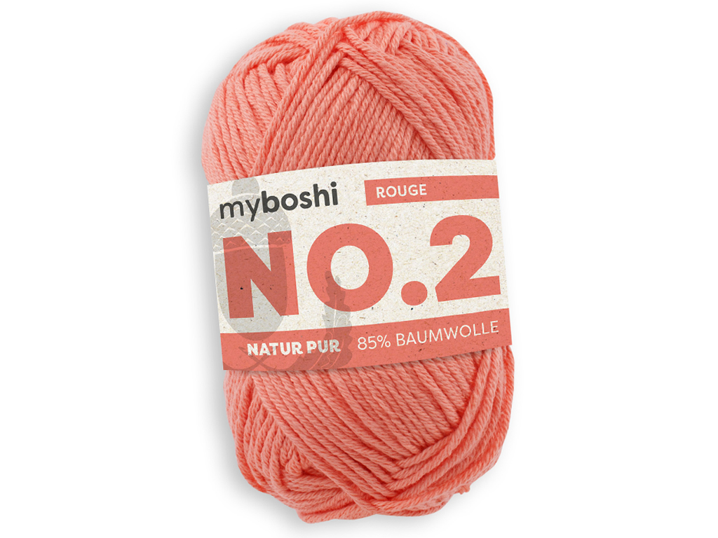 Yarn Myboshi No.2 85% cotton/15% kapoc 50g/100m rouge