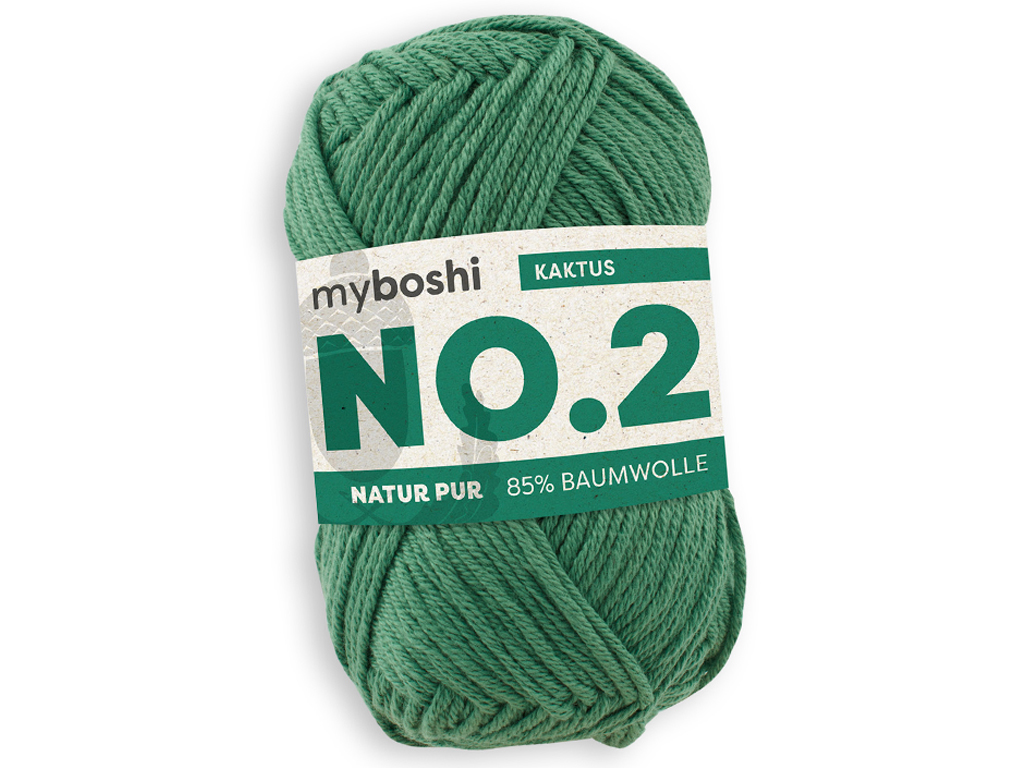 Yarn Myboshi No.2 85% cotton/15% kapoc 50g/100m cactus