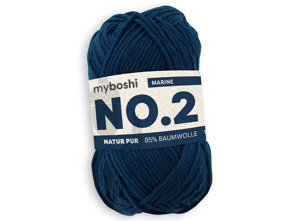 Yarn Myboshi No.2 85% cotton/15% kapoc 50g/100m ultramarine