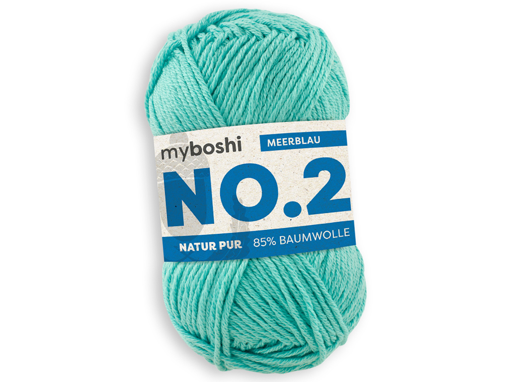 Yarn Myboshi No.2 85% cotton/15% kapoc 50g/100m sea blue