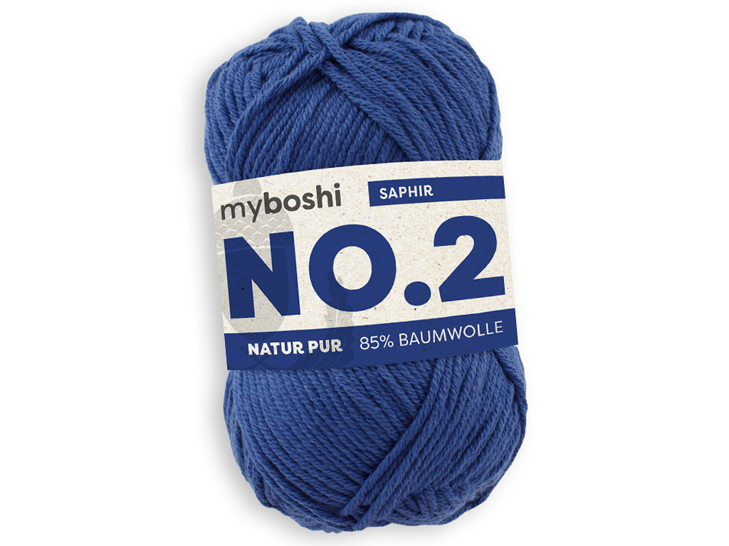 Yarn Myboshi No.2 85% cotton/15% kapoc 50g/100m sapphire