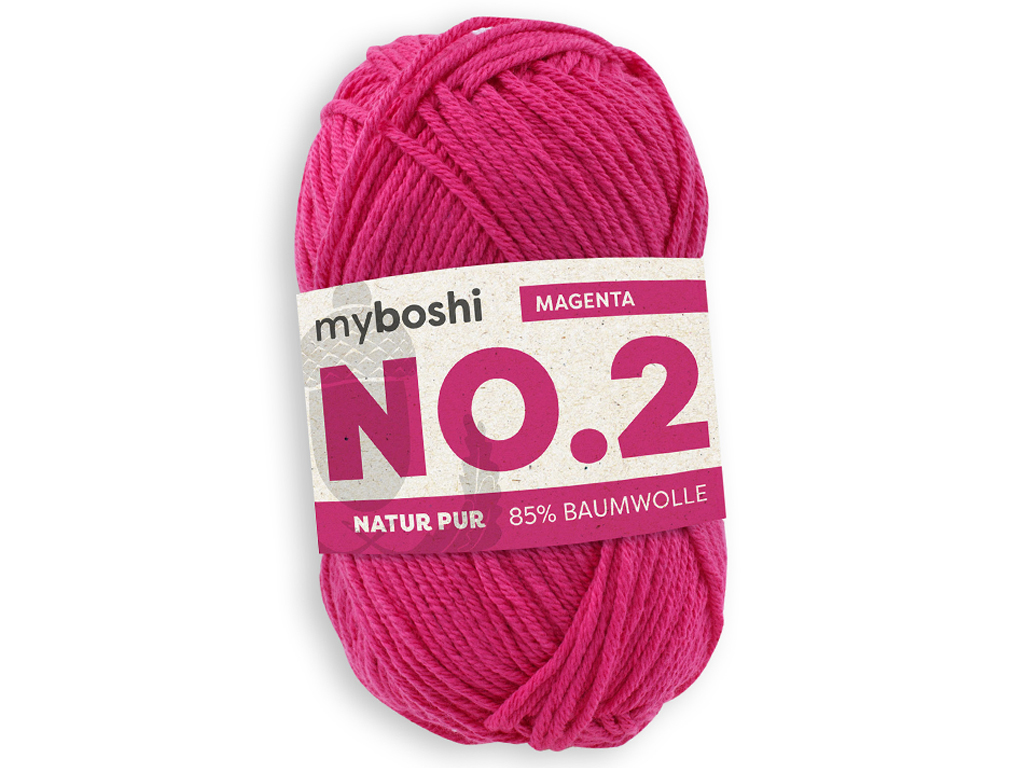 Yarn Myboshi No.2 85% cotton/15% kapoc 50g/100m magenta